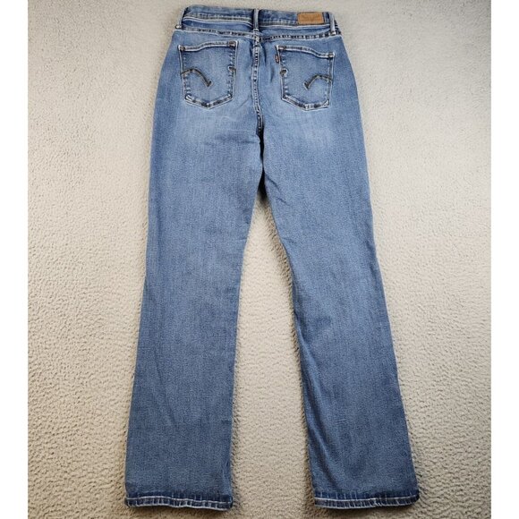Levi's Perfectly Slimming Boot Cut 512 Jeans Women's 8 Blue Stretch Denim Pants - Picture 1 of 12